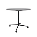 Vaux 42" Round Conference Table HPL Top with Square Edge Casters 36"H