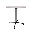 Vaux 42" Round Bar Table HPL Top with Square Edge Casters 42"H