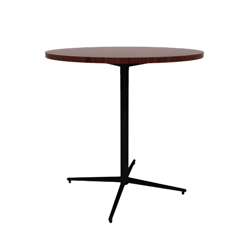 Vaux 42" Round Bar Table HPL Top with Square Edge Glides 42"H