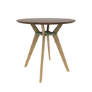 Rang 42" x 42" Round Bar Table Solid Wood Legs Steel Apron HPL Top with Knife Edge