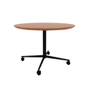 Vaux 42" Round Cafe Table HPL Top with Knife Edge Casters 30"H