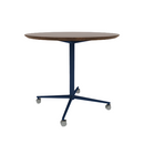 Vaux 42" Round Conference Table HPL Top with Knife Edge Casters 36"H