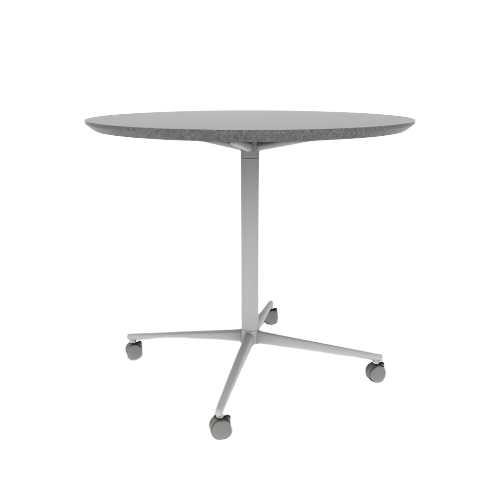 Vaux 42" Round Conference Table HPL Top with Knife Edge Casters 36"H