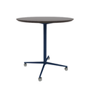 Vaux 42" Round Bar Table HPL Top with Knife Edge Casters 42"H
