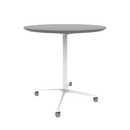 Vaux 42" Round Bar Table HPL Top with Knife Edge Casters 42"H
