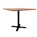 Proof 42" Square Pedestal Counter Table with  X-Base HPL Top