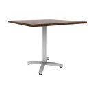 Proof 42" Square Pedestal Cafe Table with Arched Base HPL Top