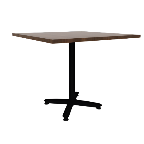 Proof 42" Square Pedestal Cafe Table with Arched Base HPL Top