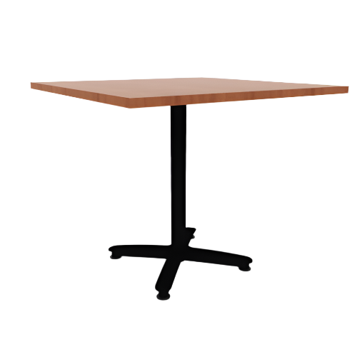 Proof 42" Square Pedestal Cafe Table with Arched Base HPL Top