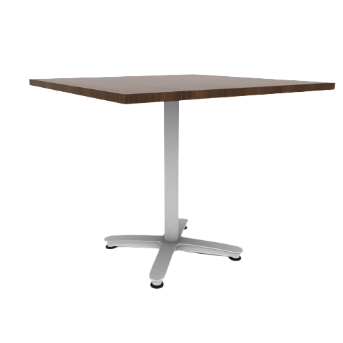 Proof 42" Square Pedestal Cafe Table with Arched Base HPL Top