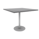 Proof 42" Square Pedestal Cafe Table with Round Steel Base HPL Top
