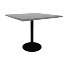 Proof 42" Square Pedestal Cafe Table with Round Steel Base HPL Top