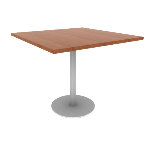 Proof 42" Square Pedestal Cafe Table with Square Steel Base HPL Top