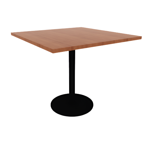 Proof 42" Square Pedestal Cafe Table with Square Steel Base HPL Top