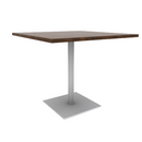 Proof 42" Square Pedestal Counter Table with  Square Steel Base HPL Top