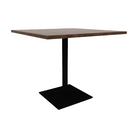 Proof 42" Square Pedestal Counter Table with  Square Steel Base HPL Top