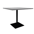 Proof 42" Square Pedestal Counter Table with  Square Steel Base HPL Top