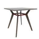 Rang 42" x 42" Rounded Square Bar Table Solid Wood Legs Steel Apron HPL Top with Square Edge