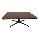 Vaux 42" Rounded Square Occassional Table HPL Top with Square Edge Glides 16"H