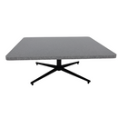 Vaux 42" Rounded Square Occassional Table HPL Top with Square Edge Glides 16"H