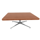 Vaux 42" Rounded Square Occassional Table HPL Top with Square Edge Glides 16"H