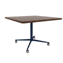 Vaux 42" Rounded Square Cafe Table HPL Top with Square Edge Casters 30"H