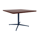 Vaux 42" Rounded Square Cafe Table HPL Top with Square Edge Glides 30"H