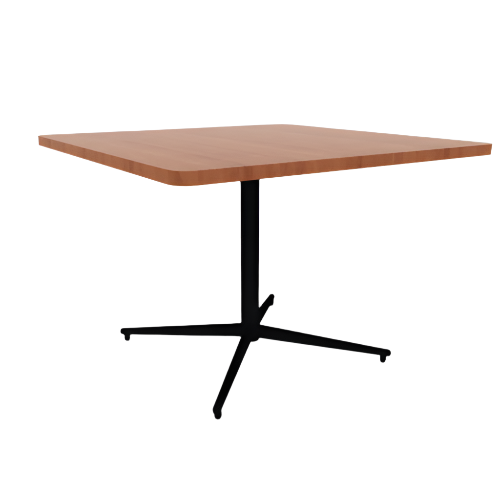 Vaux 42" Rounded Square Cafe Table HPL Top with Square Edge Glides 30"H