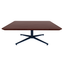 Vaux 42" Rounded Square Occassional Table HPL Top with Knife Edge Glides 16"H