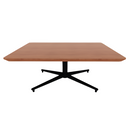 Vaux 42" Rounded Square Occassional Table HPL Top with Knife Edge Glides 16"H