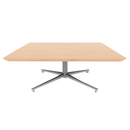 Vaux 42" Rounded Square Occassional Table HPL Top with Knife Edge Glides 16"H