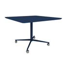 Vaux 42" Rounded Square Cafe Table HPL Top with Knife Edge Casters  30"H