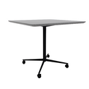 Vaux 42" Rounded Square Conference Table HPL Top with Knife Edge Casters 36"H