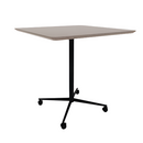 Vaux 42" Rounded Square Bar Table HPL Top with Knife Edge Casters 42"H