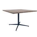 Vaux 42" Square Cafe Table HPL Top with Square Edge Casters 30"H