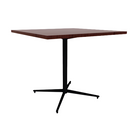 Vaux 42" Square Conference Table HPL Top with Square Edge Glides 36"H