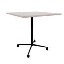 Vaux 42" Square Bar Table HPL Top with Square Edge Casters 42"H