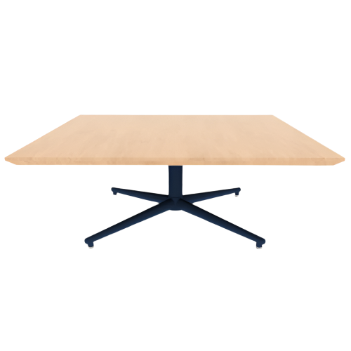 Vaux 42" Square Occassional Table HPL Top with Knife Edge Glides 16"H