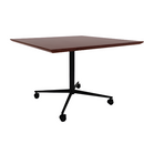 Vaux 42" Square Cafe Table HPL Top with Knife Edge Casters 30"H