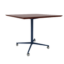 Vaux 42" Square Conference Table HPL Top with Knife Edge Casters 36"H