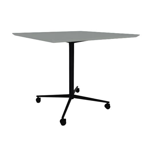 Vaux 42" Square Conference Table HPL Top with Knife Edge Casters 36"H