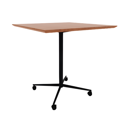 Vaux 42" Square Bar Table HPL Top with Knife Edge Casters 42"H