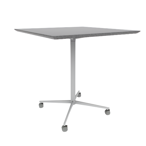 Vaux 42" Square Bar Table HPL Top with Knife Edge Casters 42"H