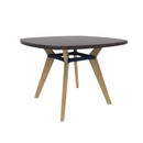 Rang 42" x 30" Squircle Cafe Table Solid Wood Legs Steel Apron HPL Top with Square Edge