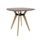 Rang 42" x 42" Squircle Bar Table Solid Wood Legs Steel Apron HPL Top with Square Edge