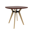 Rang 42" x 42" Squircle Bar Table Solid Wood Legs Steel Apron HPL Top with Square Edge