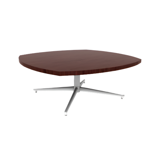 Vaux 42" Squircle Occassional Table HPL Top with Square Edge Glides 16"H
