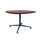 Vaux 42" Squircle Cafe Table HPL Top with Square Edge Casters 30"H