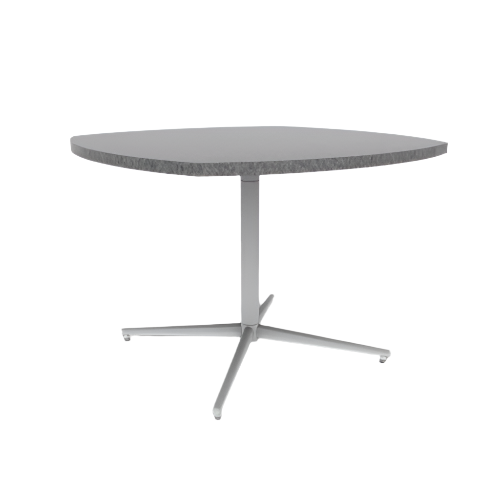 Vaux 42" Squircle Cafe Table HPL Top with Square Edge Glides 30"H
