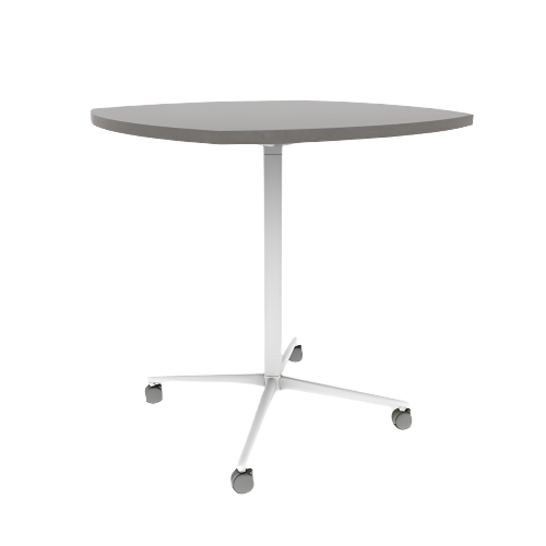 Vaux 42" Squircle Bar Table HPL Top with Square Edge Casters 42"H